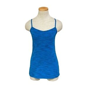 Lucy Tank Top Blue Black Stripes Support Size Small